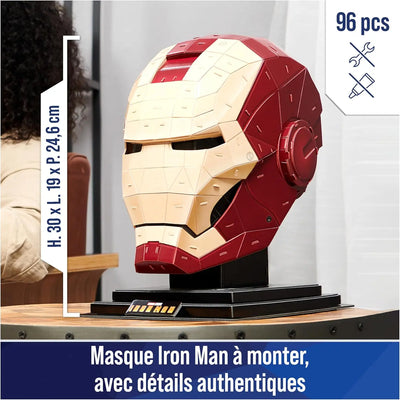 puzzle 4D BUILD - Puzzle 3D Marvel - Maquette Avengers 96 Pièces - Casque Iron Man Inspiré de la Saga - Puzzle Adulte - Jeu de Construction à Collectionner - Jouet adulte - Jeu Enfant 12 ans et + 4D Build