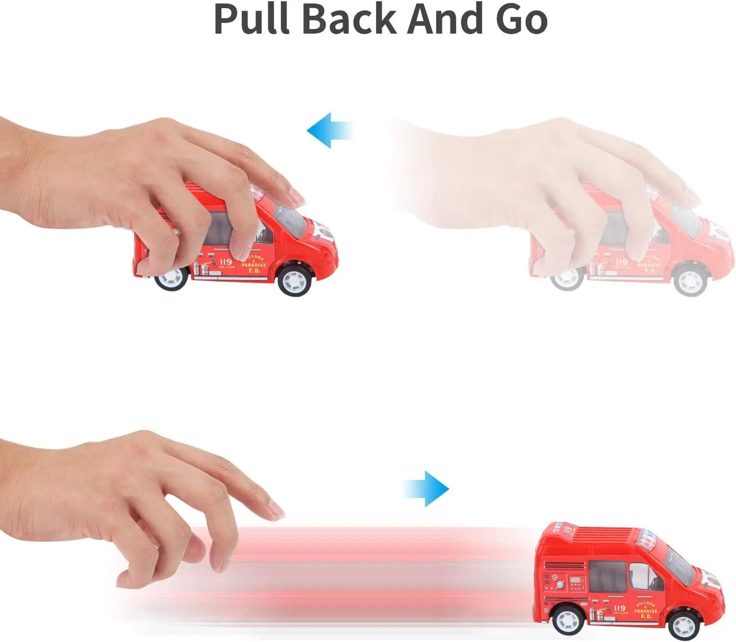 jouet pour enfant 6 pièces Mini Voiture Modèle Jouet Tirer Dos Voiture Jouets Véhicule D'Ingénierie Camion De Pompier Enfant Inertie Voiture Garçon Jouets Jouet Pour amazon