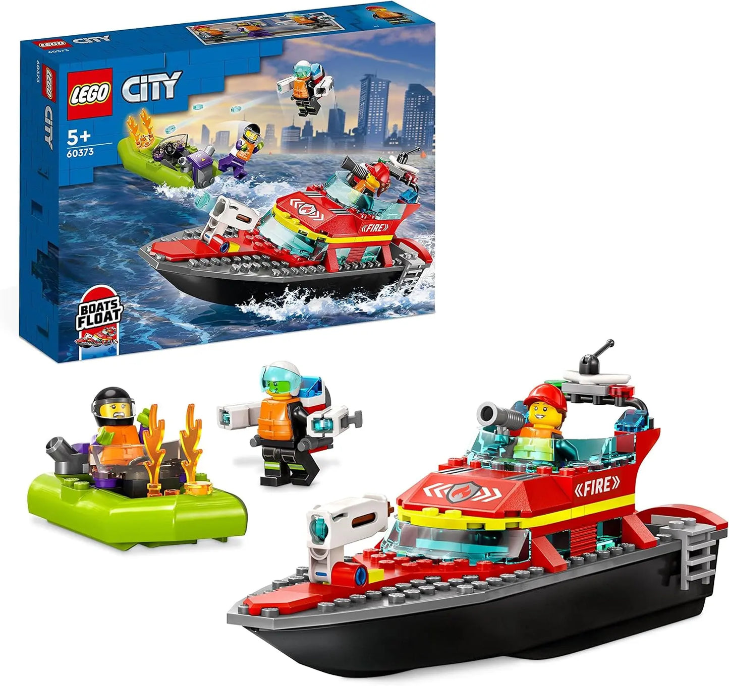 jouet pour enfant 60373 Lego City Le Bateau de sauvetage des pompiers lego