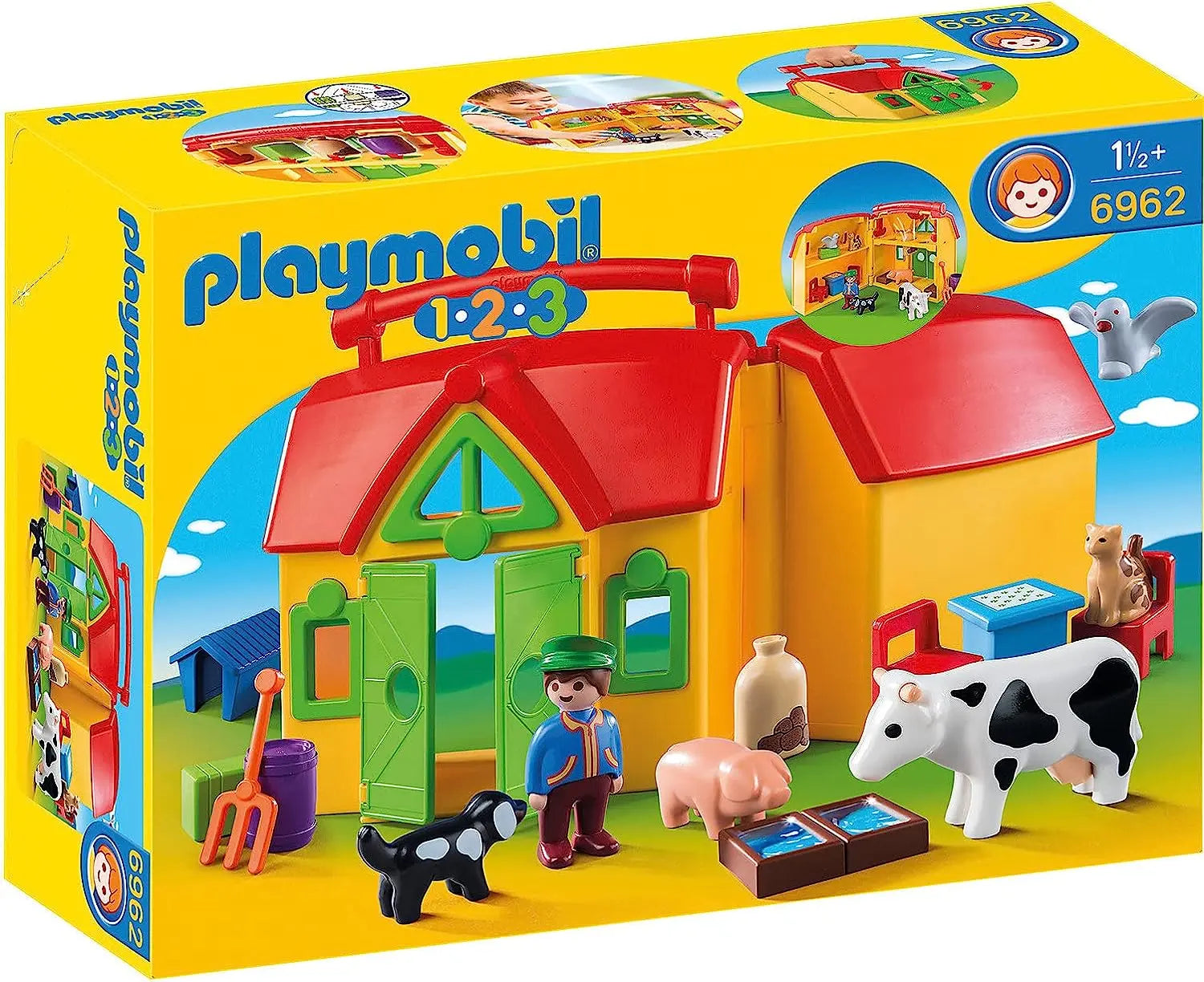 6962 Ferme transportable avec animaux Playmobil 1.2.3 - TECIN HOLDING playmobil  animaux sauvages