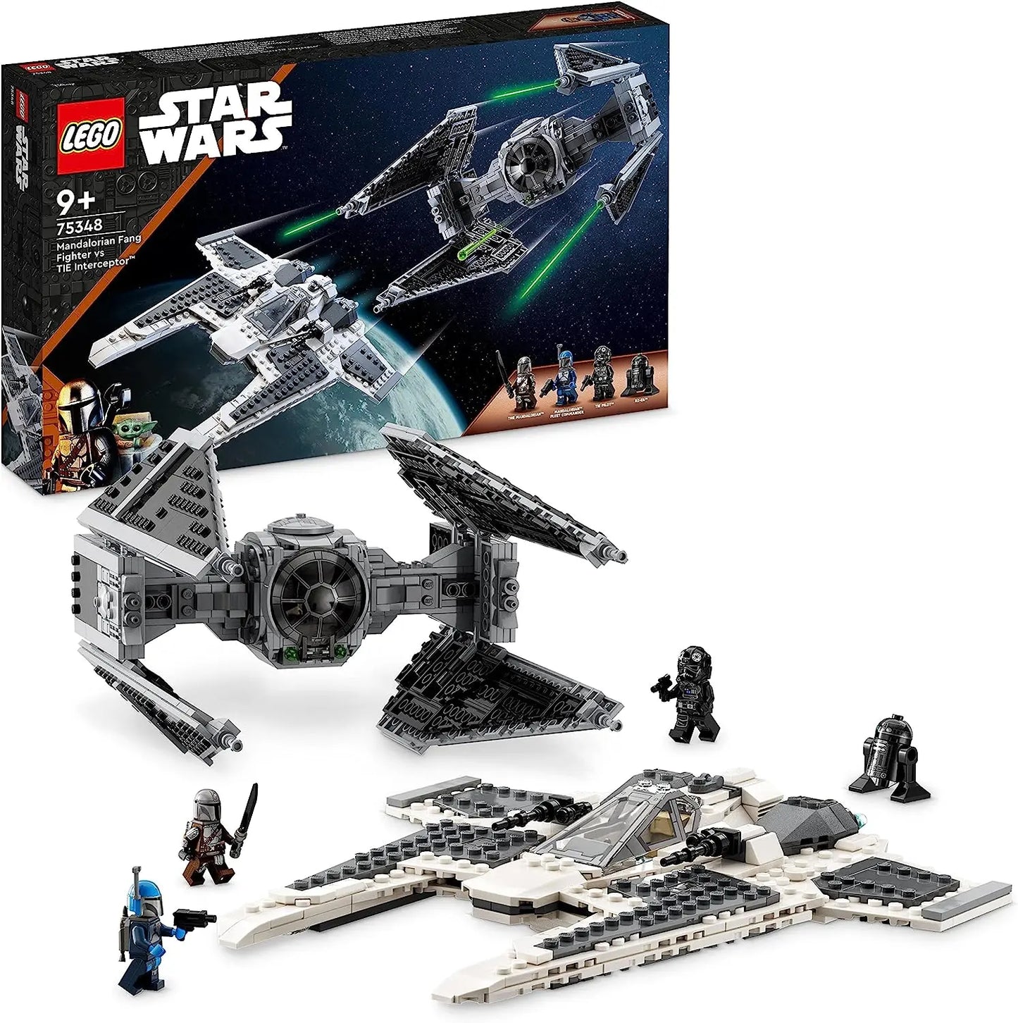 jouet pour enfant 75348 LEGO Star Wars Le chasseur Fang Mandalorien contre Le TIE Interceptor lego