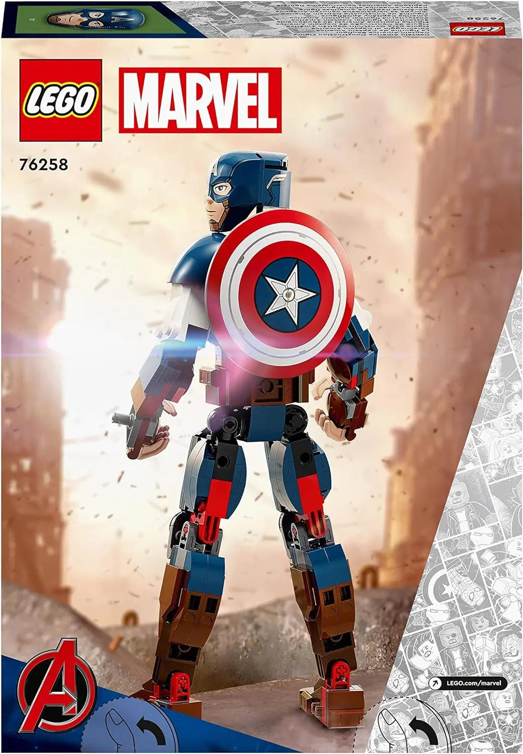 lego 76258 LEGO Marvel La Figurine de Captain America LEGO