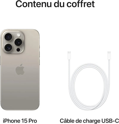 iphone 15 plus Apple iPhone 15 Pro (128 Go) - Titane Naturel MTUW3ZD/A APPLE