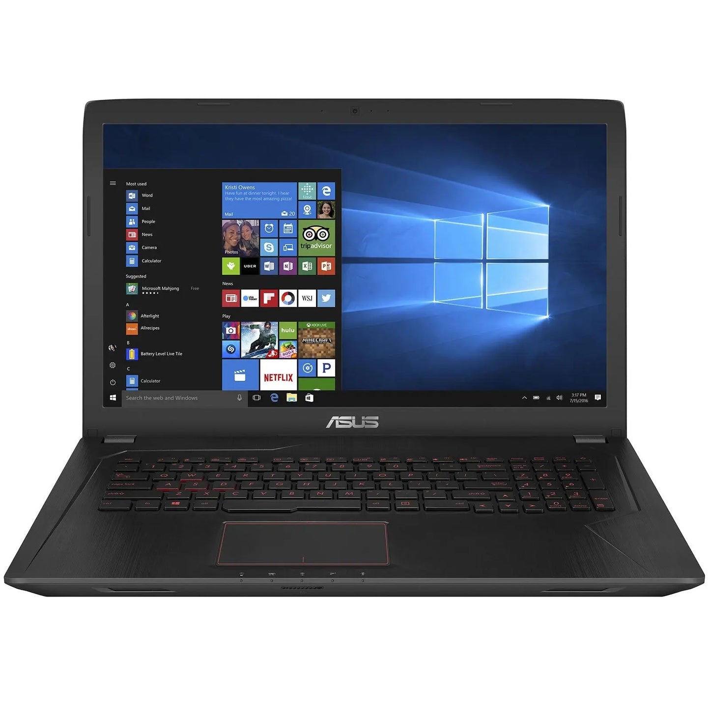ASUS PX753VD GC081R - 17.3" - Core i7 7700HQ - 32 Go RAM - 256 Go SSD + 1 To HDD 4712900703078 ASUS