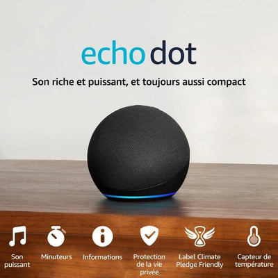 Enceintes et haut-parleurs Amazon Assistant vocal Echo Dot 5 - Noir amazon