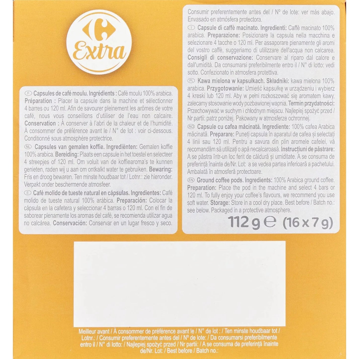 Capsules de café Café capsules Compatibles Dolce Gusto généreux et fruité CARREFOUR EXTRA carrefour