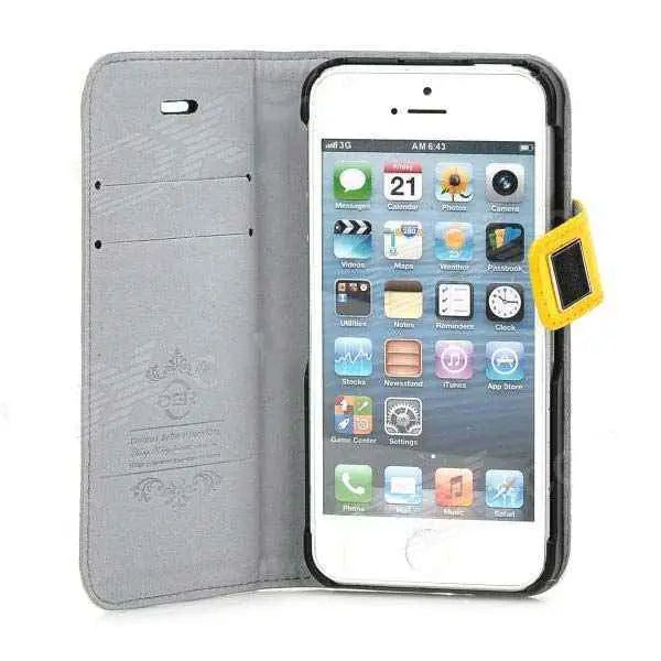 Coque étui housse Iphone 5/5S avec rabat Newtechno