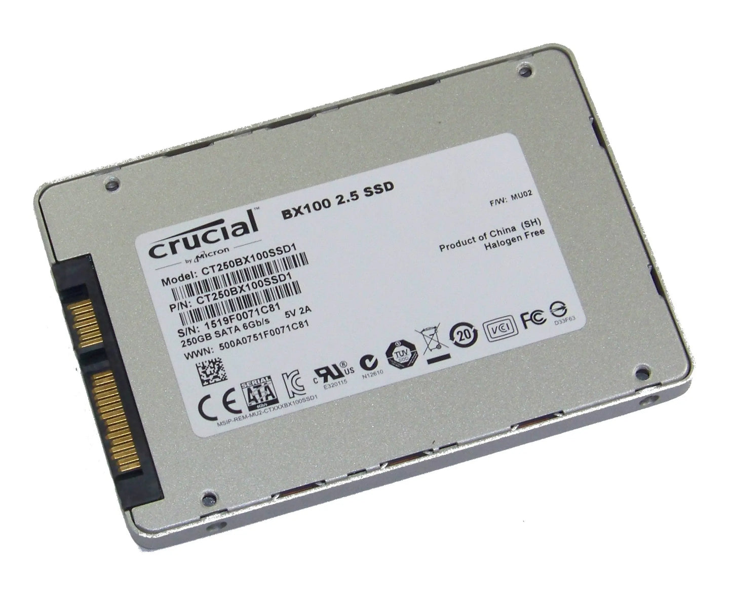 Crucial CT250BX100SSD1 250GB BX100 SATA3 SSD Sold State Drive CRUCIAL