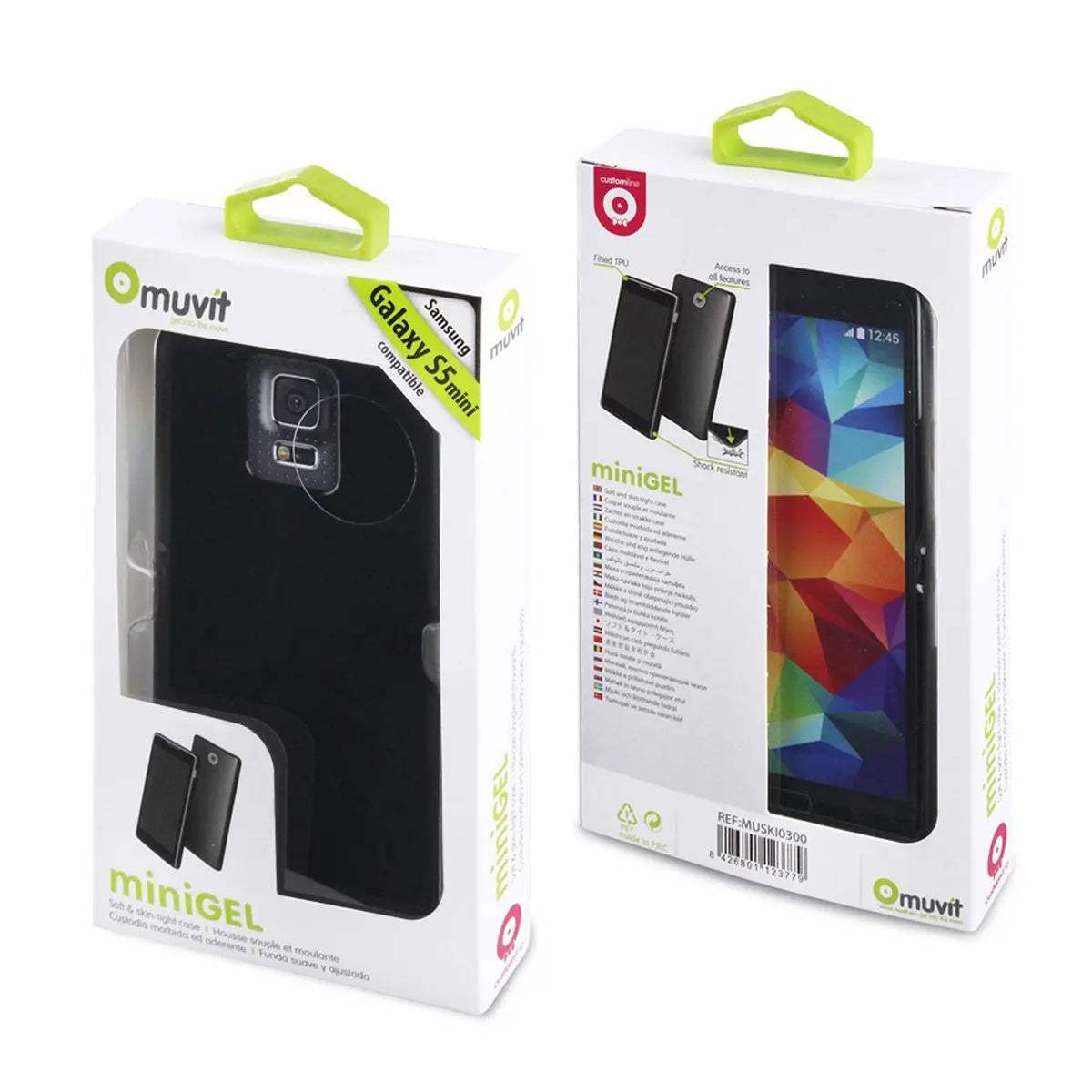 Housse minigel Noir pour Samsung Galaxy S5 Mini MUVIT