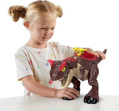 jouet Imaginext Jurassic World Figurine Dinosaure Carnotaurus Attaque De Piques 28 Cm avec Bébé Vélociraptor, 2 Éléments De Jeu, Jouet Enfant,, HML42194735130566 Mattel