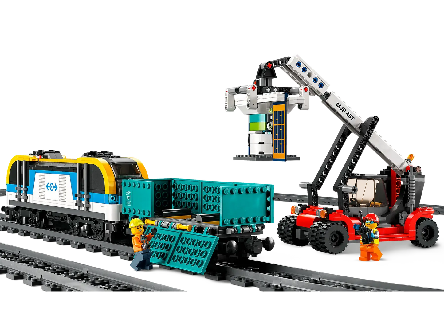 jouet LEGO 60336 Train de Marchandises telecommande, Inclus 33 Rails et Accessoires - Circuit pour Lego - Jeu Construction lego