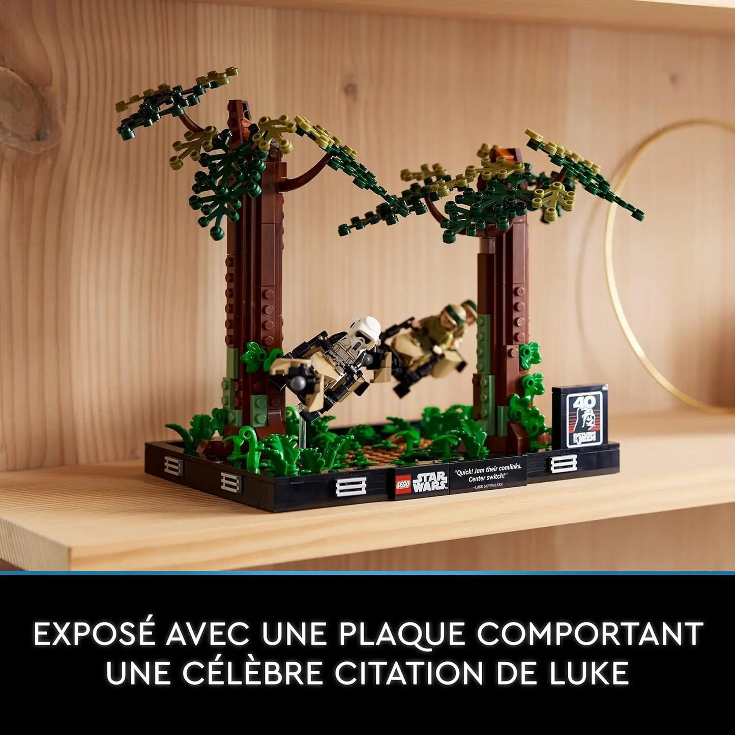 jouet LEGO 75353 Star Wars Diorama de la Course-Poursuite en Speeder sur Endor, Maquette avec Luke Skywalker, Princesse Leia et Scout Trooper Plus Speeder Bikes, Collection Le Retour du Jedi lego