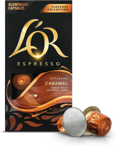 Capsules de café L'OR Café 10 Capsule Espresso Caramel, Compatible Machine Nespresso, L'Or