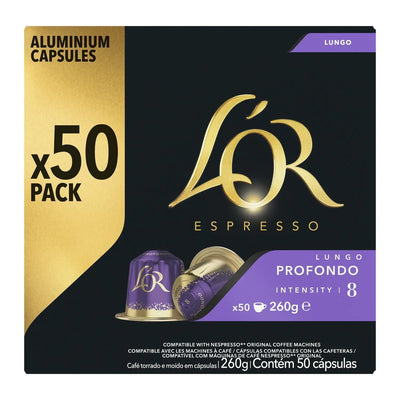 Alimentation & Boissons L'OR Capsules Café Lungo Intensité 8 - Compatible Nespresso L'OR
