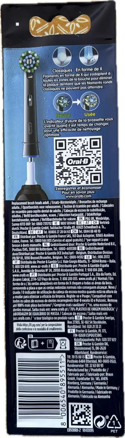 Hygiène dentaire Oral-B Pro Cross Action Brossette pour Brosse à dents électriques, Pack de 2 unités Oral-B