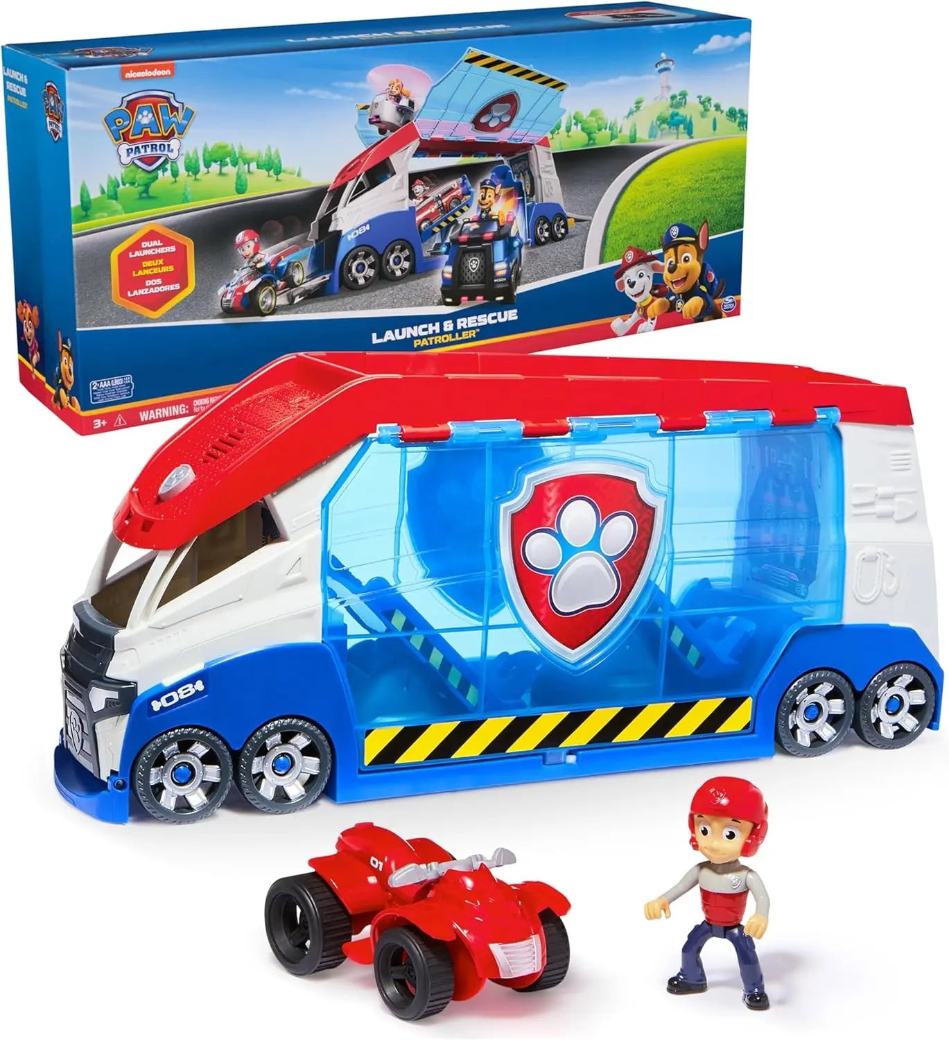 Jouet Paw Patrol - Pat Patrouille - Camion Pat' PATROUILLEUR 3.0 - Sons & Lumières - Voiture Figurine Pat Patrouille À Collectionner Paw Patrol