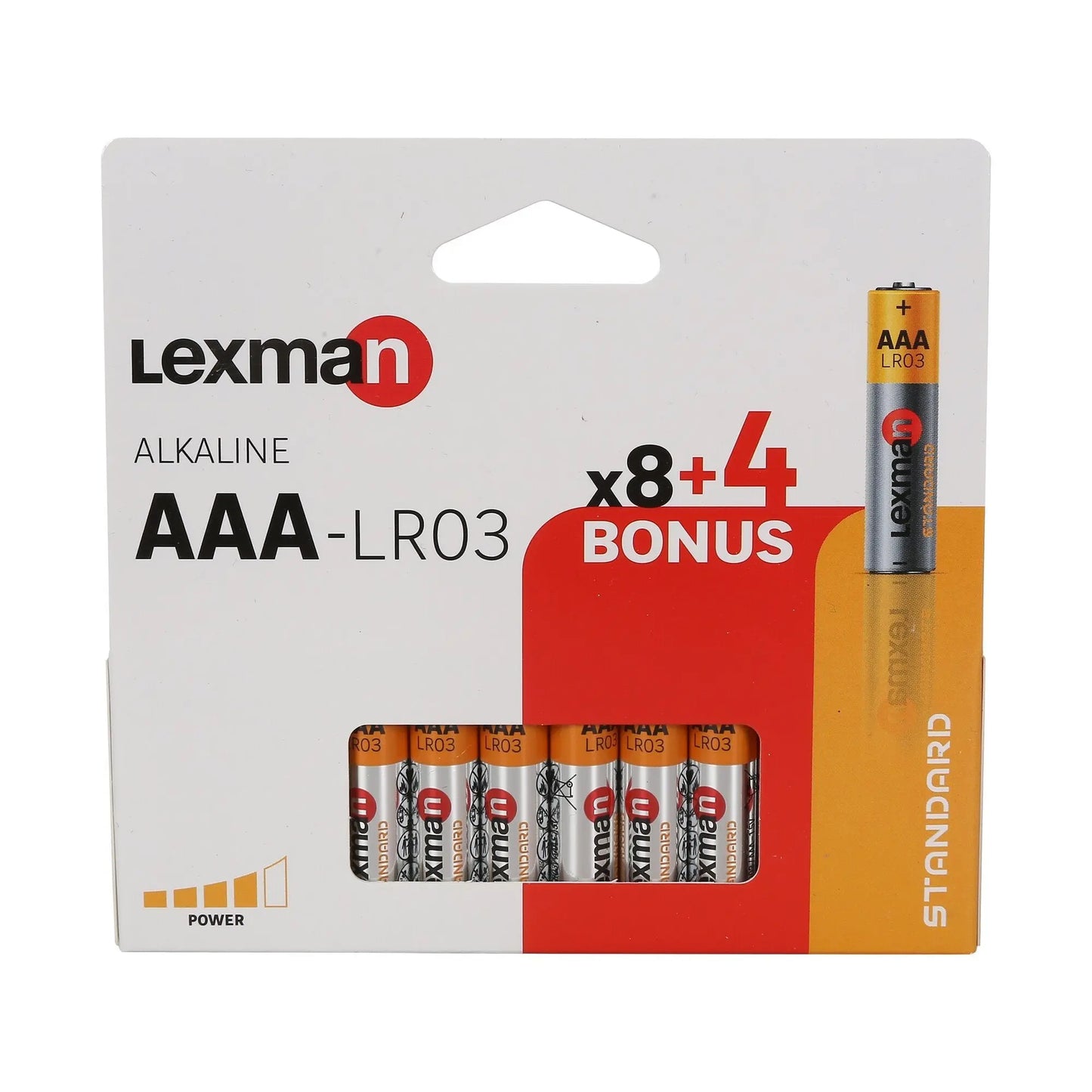 Piles AAA Lot de 8+4 piles alcaline lr03 aaa 1.5 v, LEXMAN TECIN HOLDING