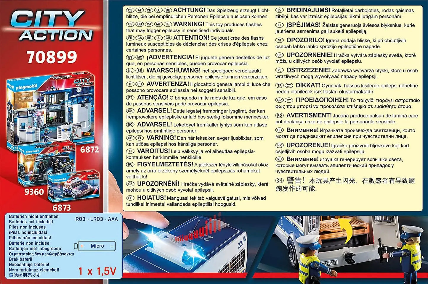 lego Playmobil 70899 Fourgon Police lego