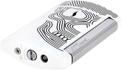 briquet S.t. Dupont D-010512 Briquet Minijet Tête de mort Blanc S.T. Dupont