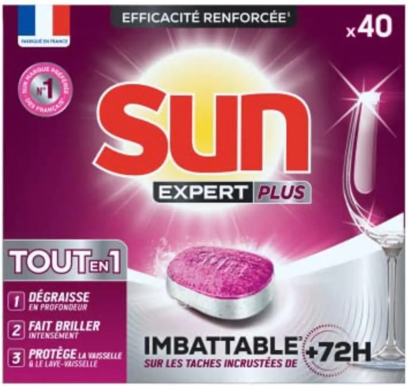 Produits lave-vaisselle SUN en demi gros ou à la palette - France