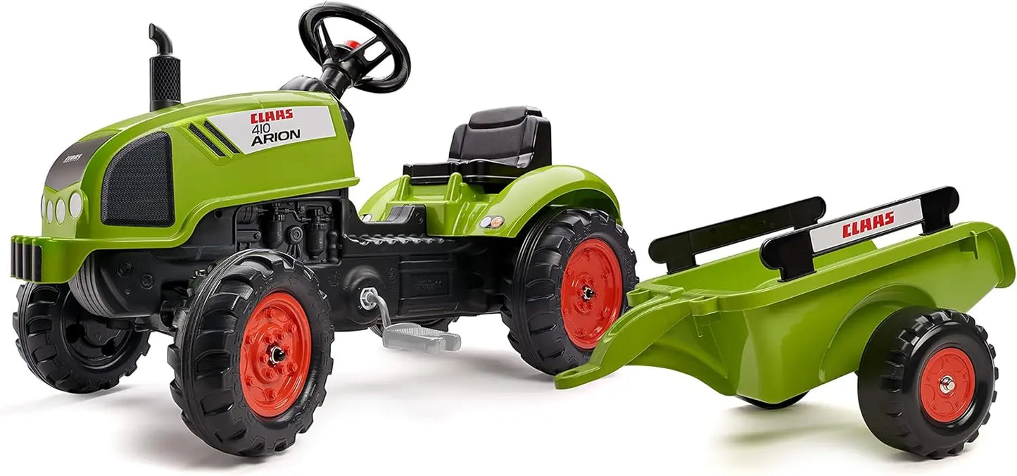 porteur Tracteur Claas avec remorque et capot ouvrant Falk Falk