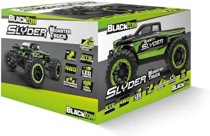 jouet pour enfant Voiture télécommandée BlackZon Slyder MT Eletric Monster Truck 4WD Vert (540100) HPI
