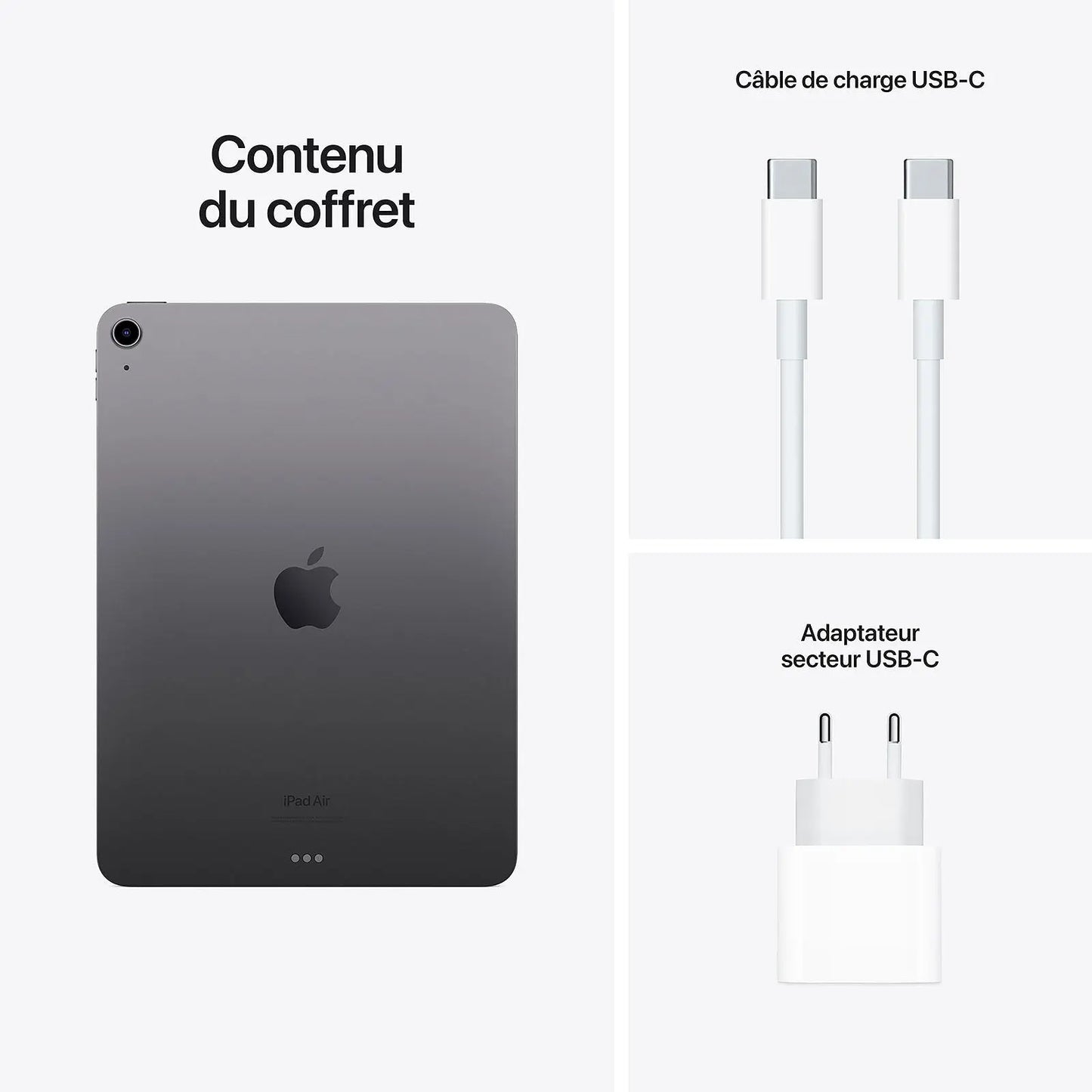 Apple iPad Air (2022) Wi-Fi 64 Go Gris Sidéral MM9C3NF/A 0194252794616 APPLE