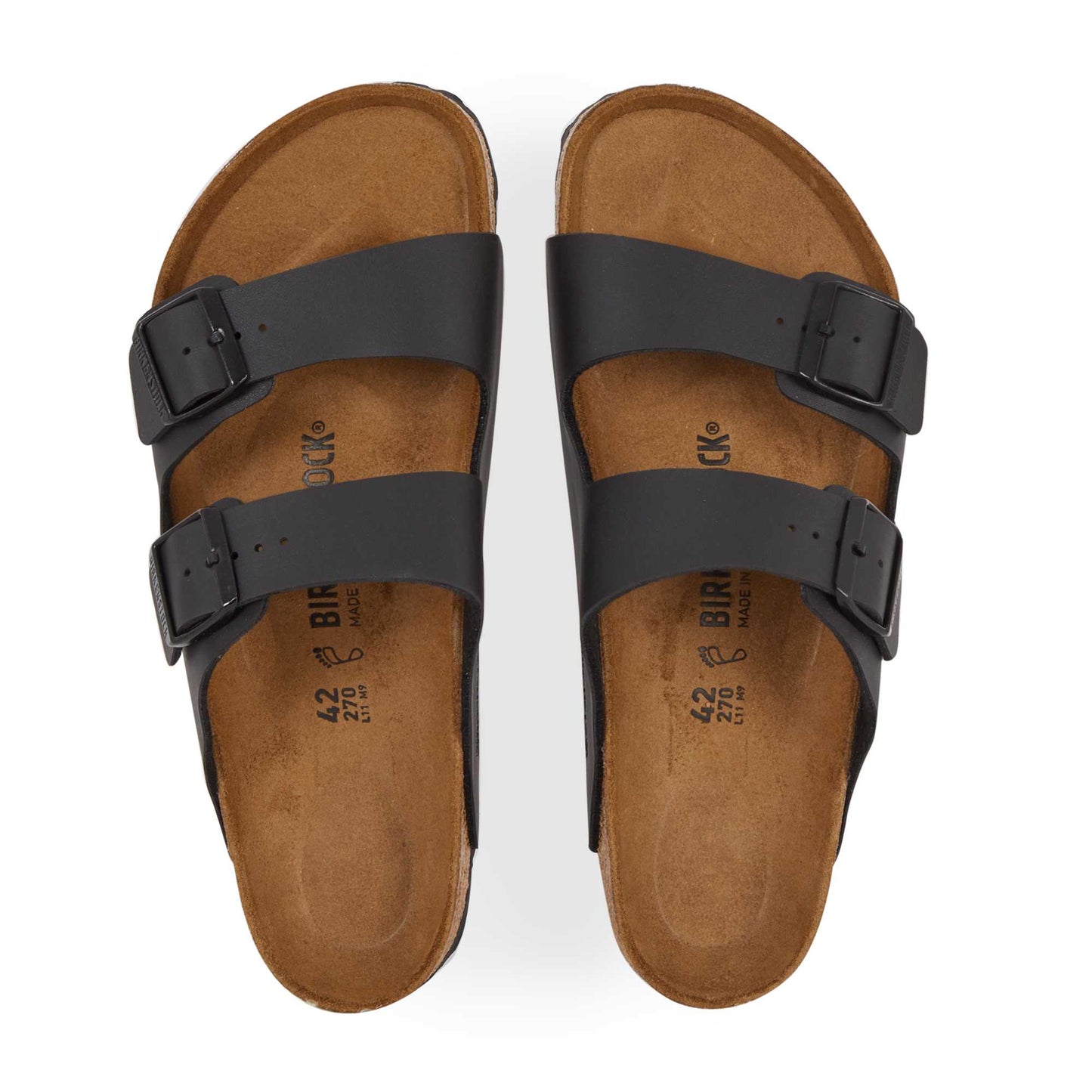 Birkenstock Homme Arizona Sandales à Deux Sangles, Noir, 42 BIRKENSTOCK