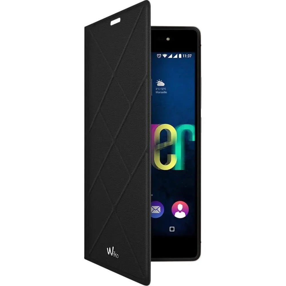 COQUE FLIP COVER OFFICIEL WIKO FEVER 4G NOIR BLACK ETUI A RABAT/ wiko