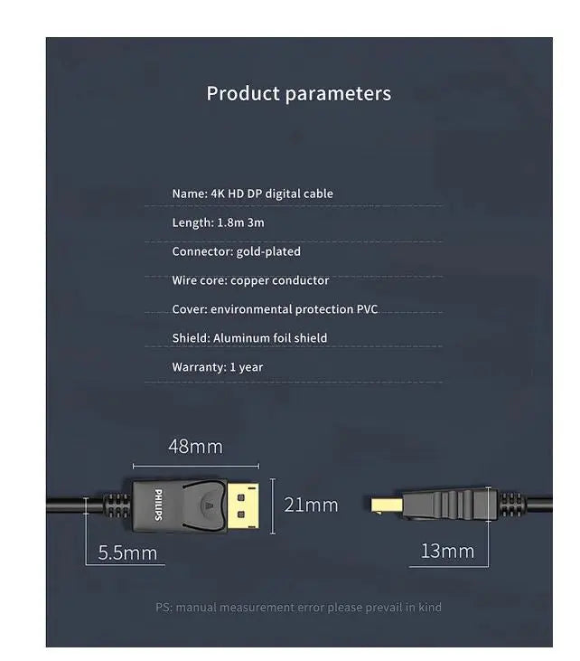 Câble DP mâle vers mâle, 1.8 M, display port mâle vers mâle, pour moniteur PC, haute Performance StarTech