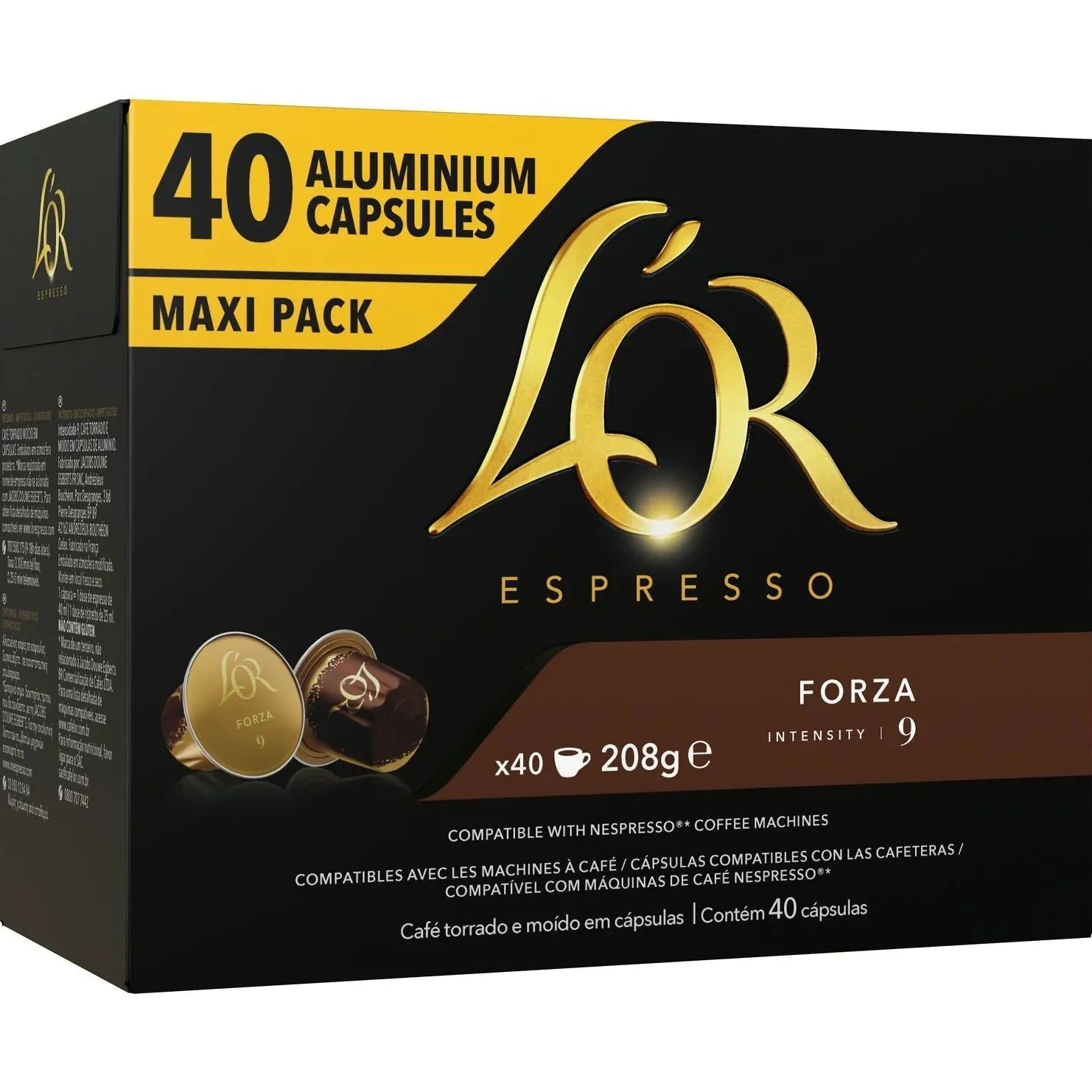 Coffee capsules Compatible Nespresso forza intensity 9 L'OR ESPRESSO