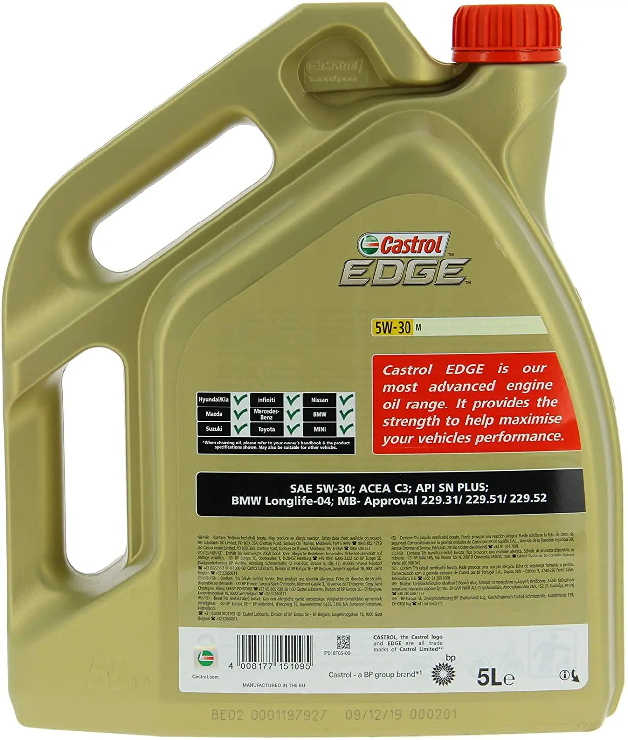 Castrol EDGE 5W-30 M, Huile Moteur, 5L Castrol