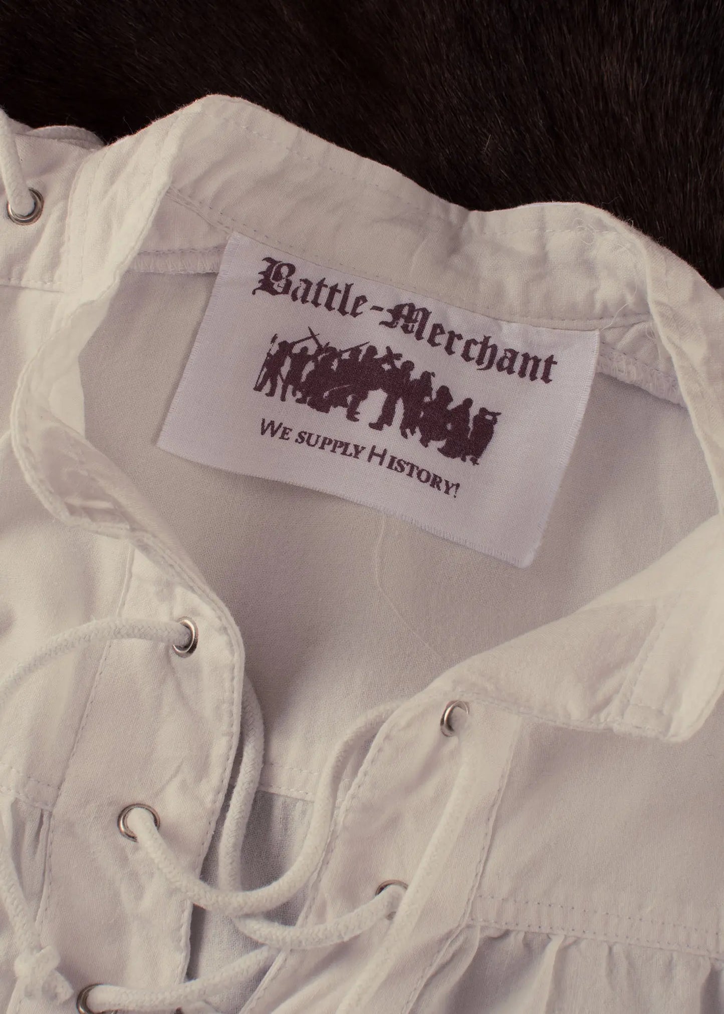 Chemise médiévale Corvin avec laçage, de couleur naturelle TECIN-PRINCIPALE