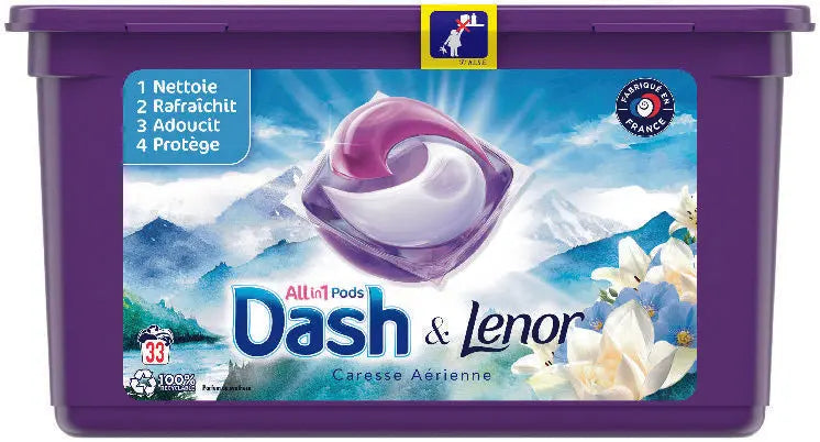 DASH Allin1 Pods Lessive en capsules - 33 lavages - TECIN-PRINCIPALE –  TECIN HOLDING