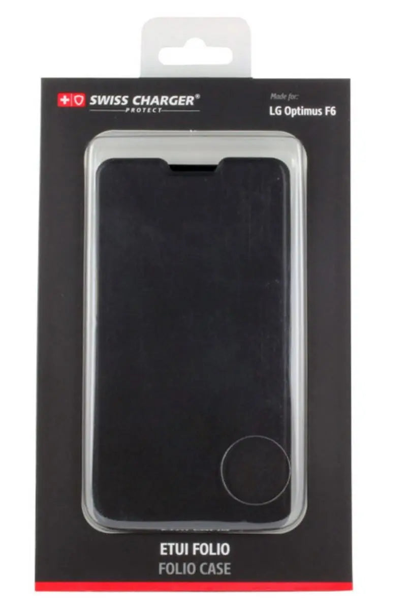 ETUI FOLIO NOIR POUR LG OPTIMUS F6 SCP41161 4897022976675 swiss charger