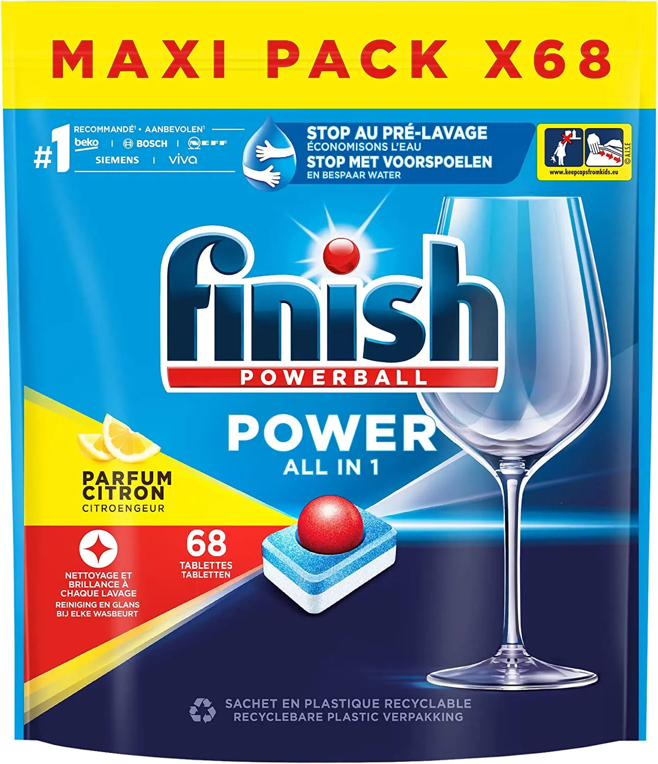 Clubpromos - Finish Pastilles Lave-Vaisselle Powerball Ultimate