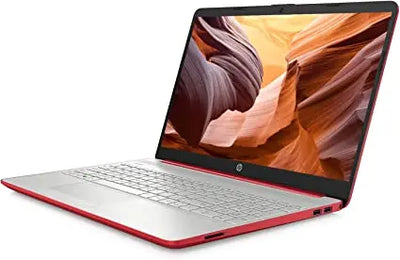 HP 2023 15'' HD IPS Laptop, Windows 11, Intel Pentium 4-Core Processor Up to 2.70GHz, 8GB RAM, 128GB SSD, HDMI, Super-Fast 6th Gen WiFi, Dale Red (Renewed TECIN-PRINCIPALE