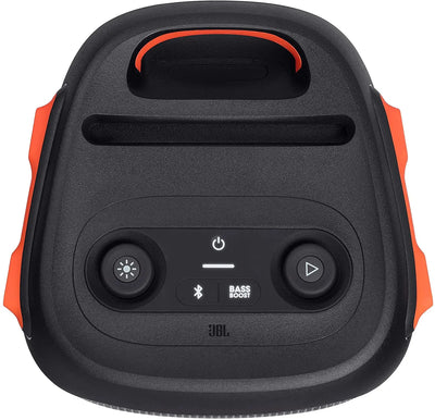 JBL PartyBox 110, haut-parleur portable Bluetooth, lumières intégrées, étanche, IPX4 résiste aux éclaboussures, basses profondes, 12h de lecture, JBL True JBL
