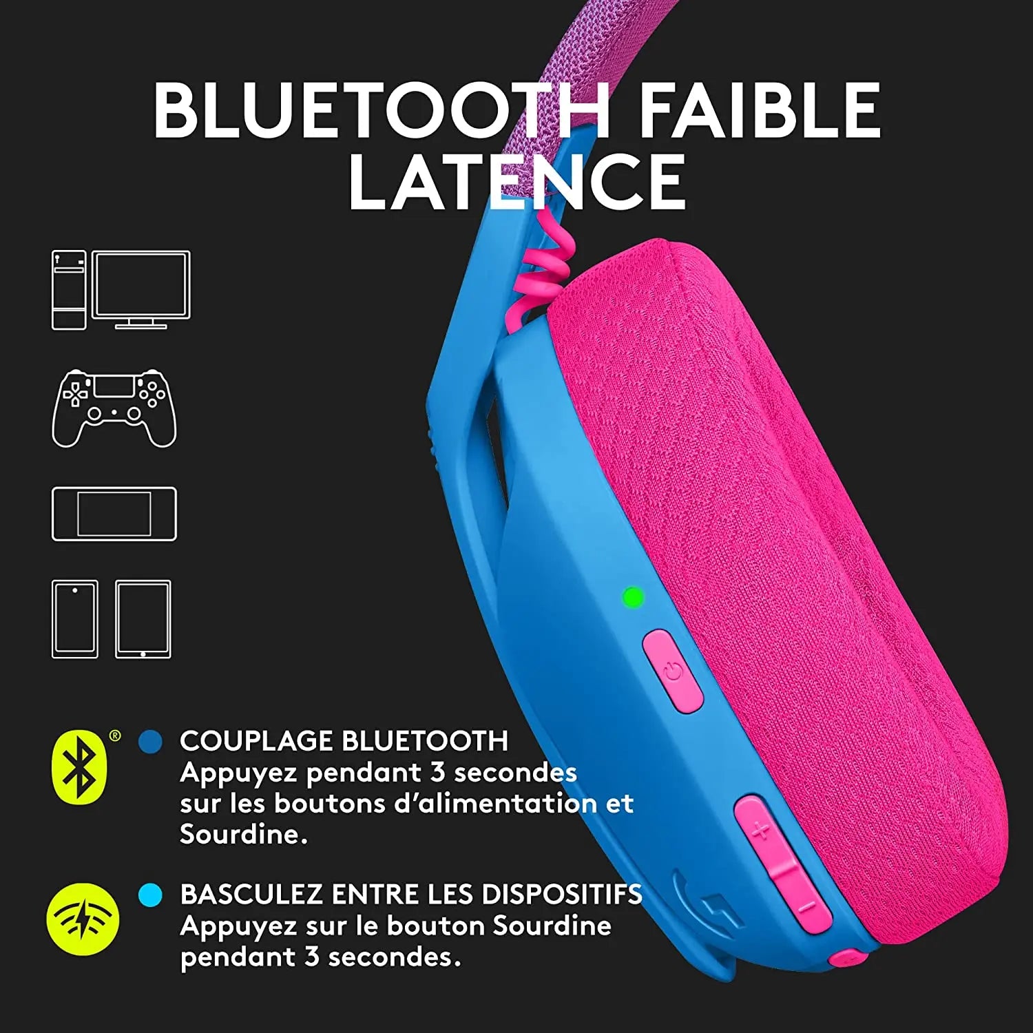 Logitech G435 LIGHTSPEED & Bluetooth sans Fil Casque – TECIN HOLDING