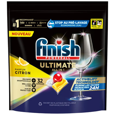 Pastille lave vaisselle powerball ultimate all in 1 citron FINISH 3665468400822 Finish