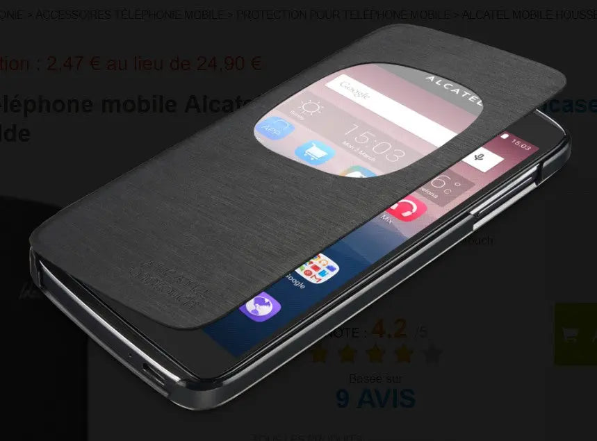 Protection pour téléphone mobile Alcatel Mobile Housse Aero Flipcase (gris) - Alcatel Idol 3 5,5 Alcatel