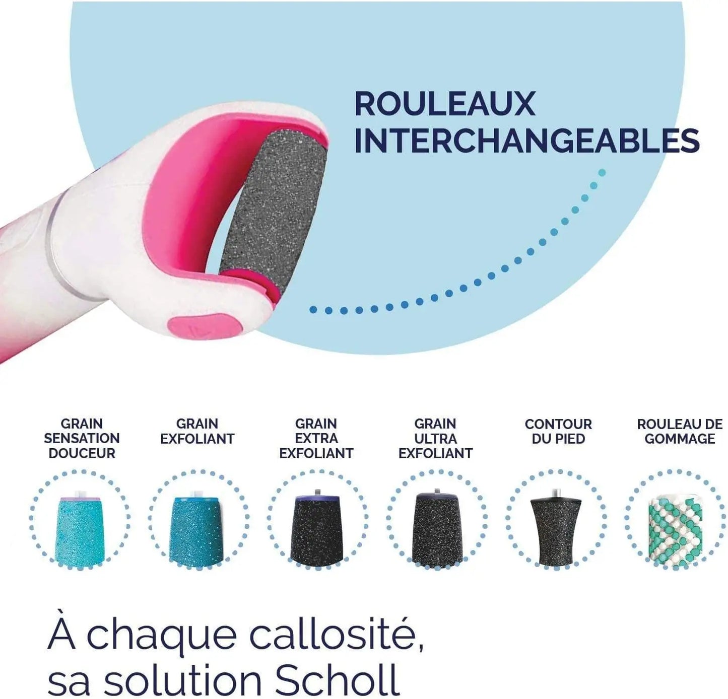 SCHOLL VELVET SMOOTH - Râpe électrique Express PEDI Anti Callosités pour pied Superdiet