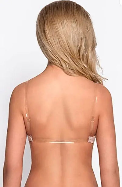 VIVISENCE Eve Soutien-Gorge Push-Up Dos Nu Bretelles Transparentes Femme Fabriqué en UE VIVISENCE