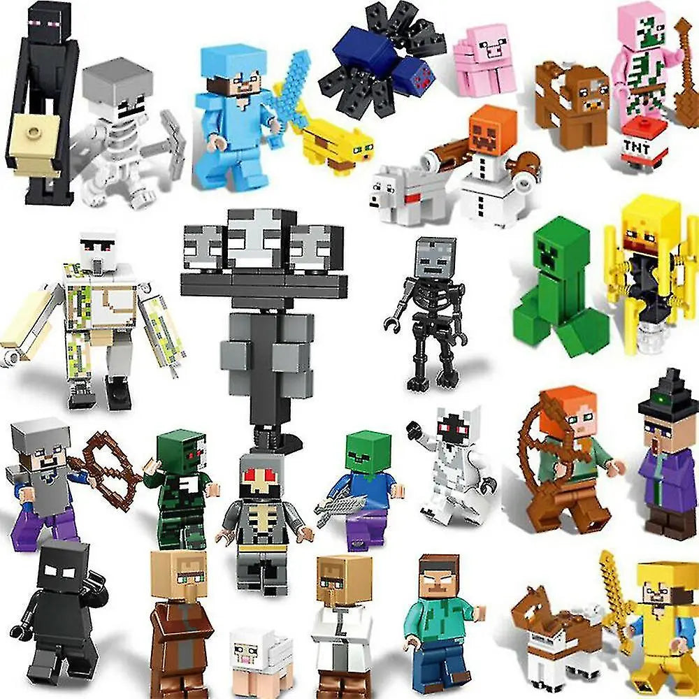 Figurines jouets 30 Pièces Minecraft Mini Figurines Blocs De Construction fruugo