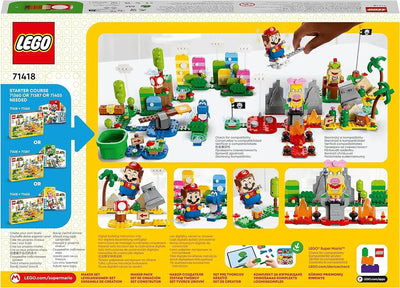 LEGO Super Mario 71418 Set La boîte à Outils Créative, Construction avec Figurines, Créer Vos Propres Niveaux dans Le Désert et Lave, Extension Pack de Démarrage, Jouet