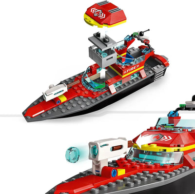 jouet pour enfant 60373 Lego City Le Bateau de sauvetage des pompiers lego