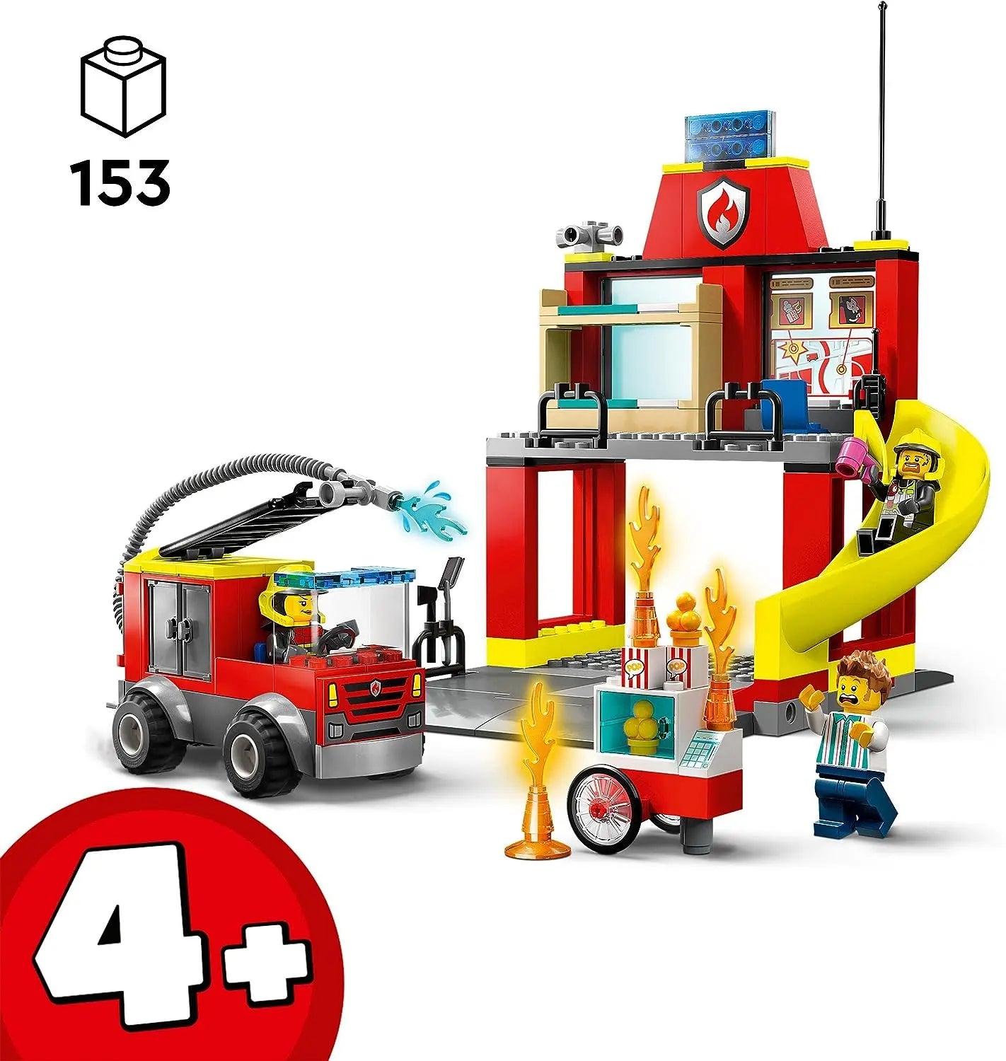 60375 Lego City La Caserne et le camion des pompiers - TECIN
