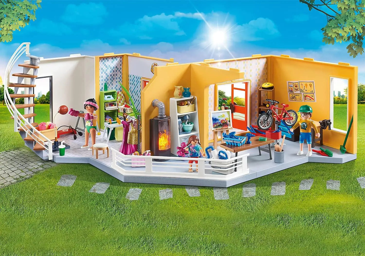 70986 'playmobil' City Life Etage Supplementaire Amenage Maison