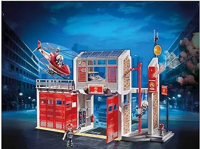 playmobil 9462 Caserne de pompiers avec hélicoptère Playmobil City Action playmobil