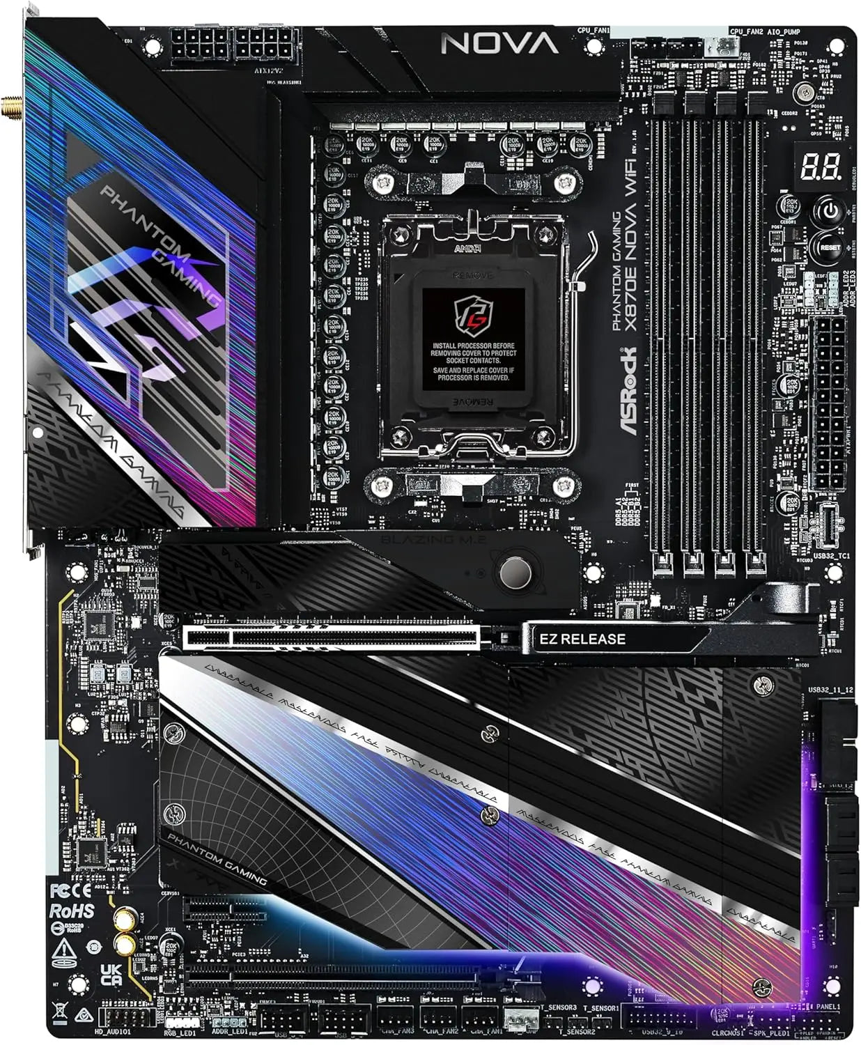 Carte Mère ASRock X870E NOVA WIFI - Carte Mère AMD AM5 ASRock